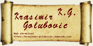 Krasimir Golubović vizit kartica